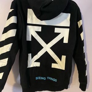 Off white renaissance aesthetic unisex black hoodie never worn new with no tags